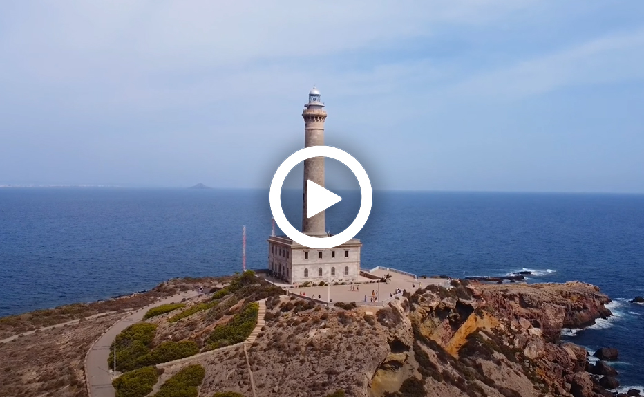 Video. El faro de Cabo de Palos y alrededores a vista de dron.